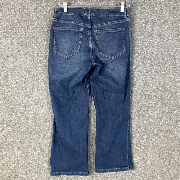 Chaps Mid Rise Crop Kick Jeans Women's Size 8/29 Denim Stretch Cotton Blend - Picture 6 of 10
